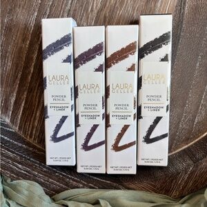 Laura Geller Powder Pencil Eyeshadow + Liner Set of 4 • Eye Makeup